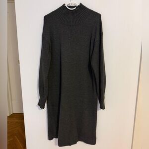 Banana Republic Classic Charcoal Knit Turtleneck Dress - Women's